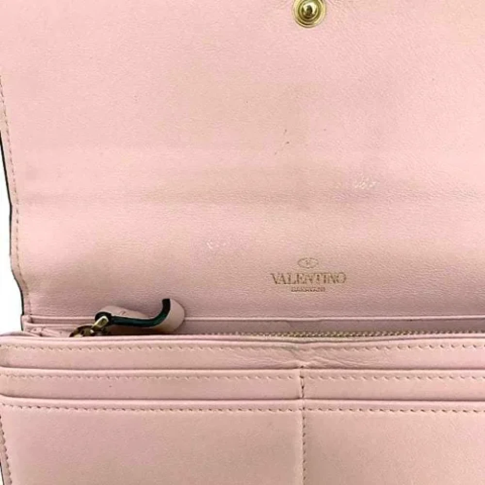 Valentino Vintage Pre-owned Leather wallets Pink Dames