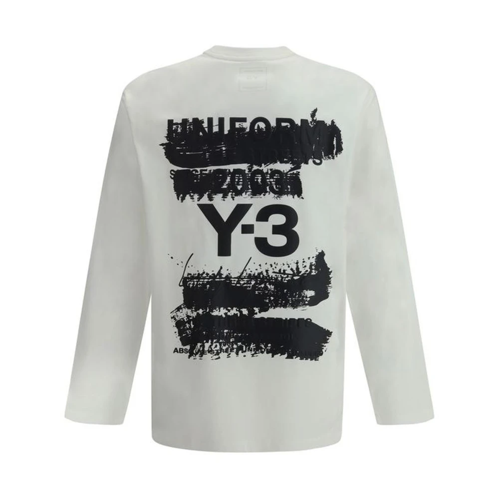 Y-3 Maxi Print Longsleeve Jersey White Heren