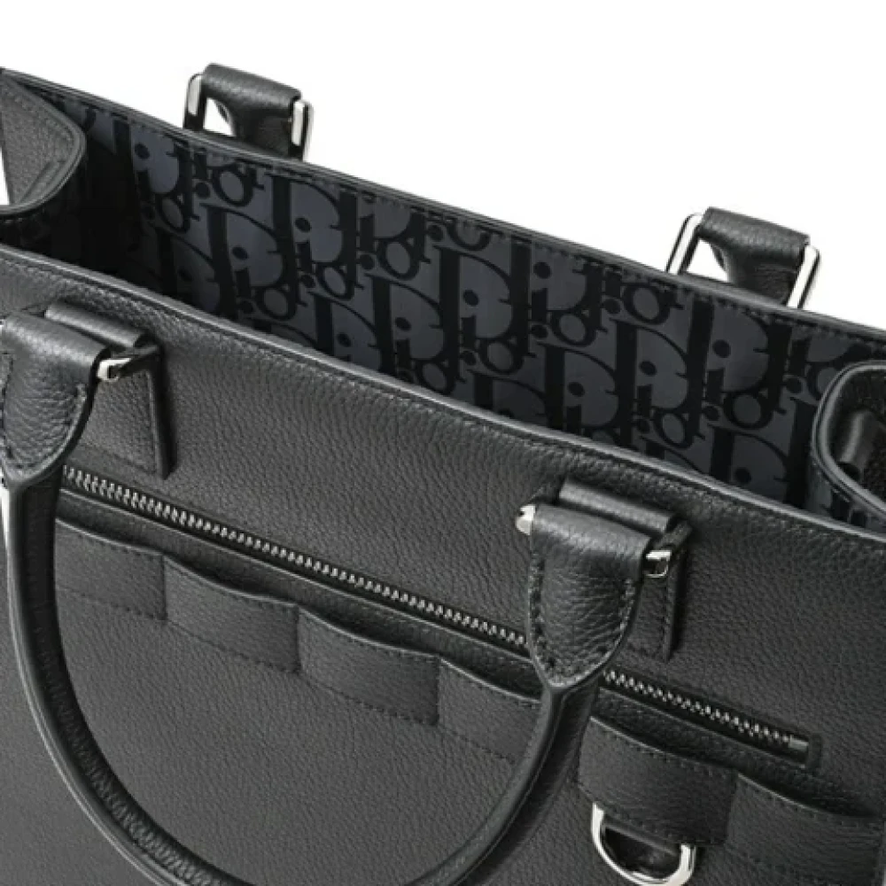 Dior Vintage Pre-owned Leather dior-bags Black Dames