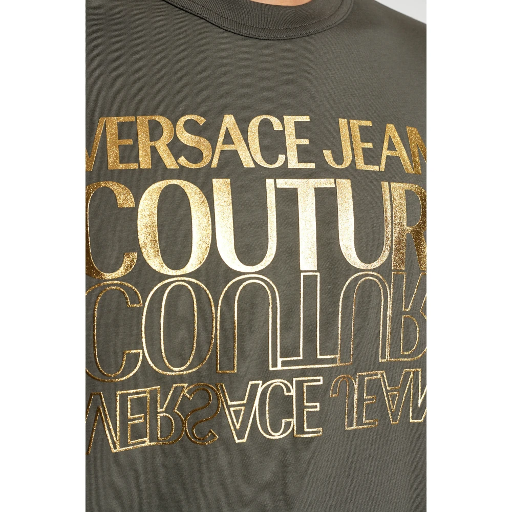 Versace Jeans Couture T-shirt met logo Green Heren