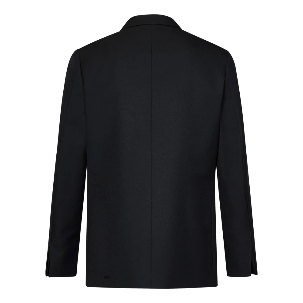 Low Brand Zwart Double-Breasted Blazer Buitenkleding Black Heren
