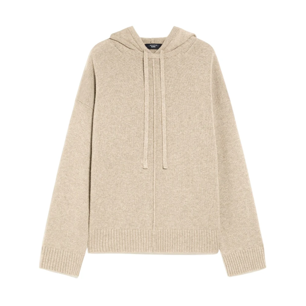 Max Mara Weekend Gezellige gebreide trui met capuchon Beige Dames