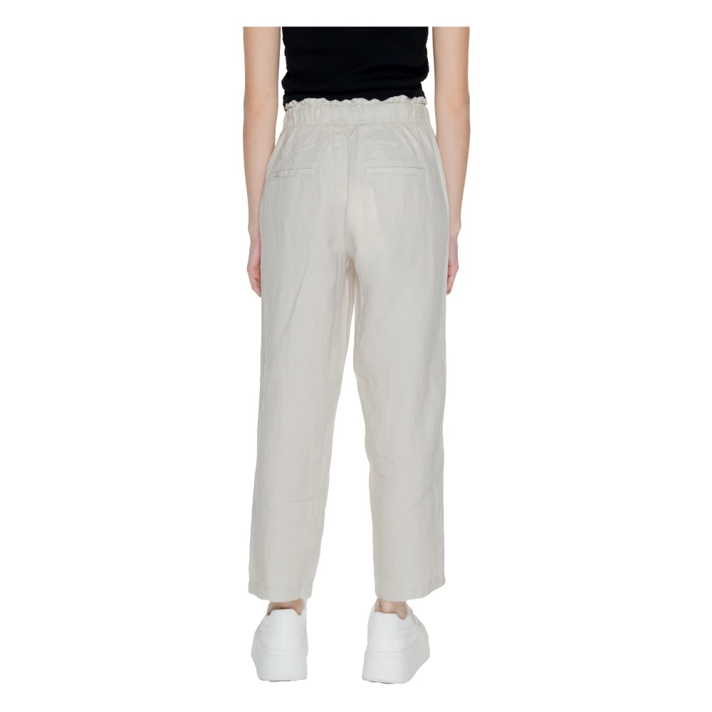 Street One Reguliere Linnen Broek Lente Zomer Collectie Beige Dames
