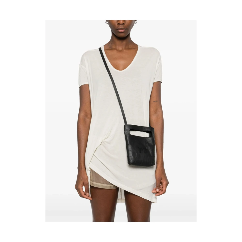 Y-3 Zwarte Schoudertas met Bovenhandvat Black Dames