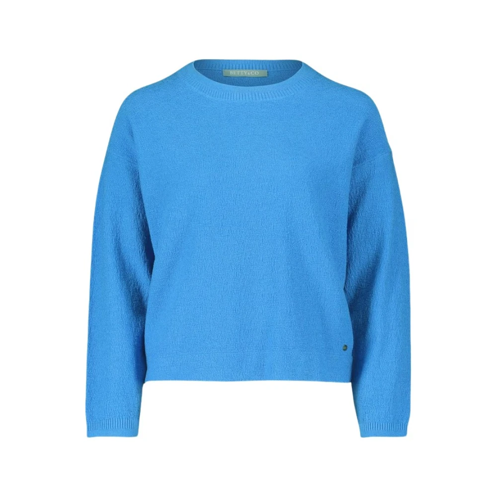 Betty Barclay Ronde Hals Gebreide Trui Blue Dames