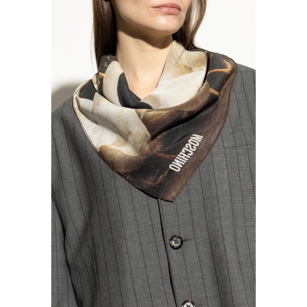 Moschino Zijden sjaal met print Multicolor Dames