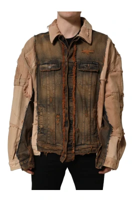 Raw Cut Panelled Denim Jacket
