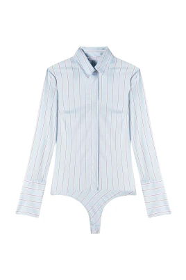 Randig Långärmad Body Shirt