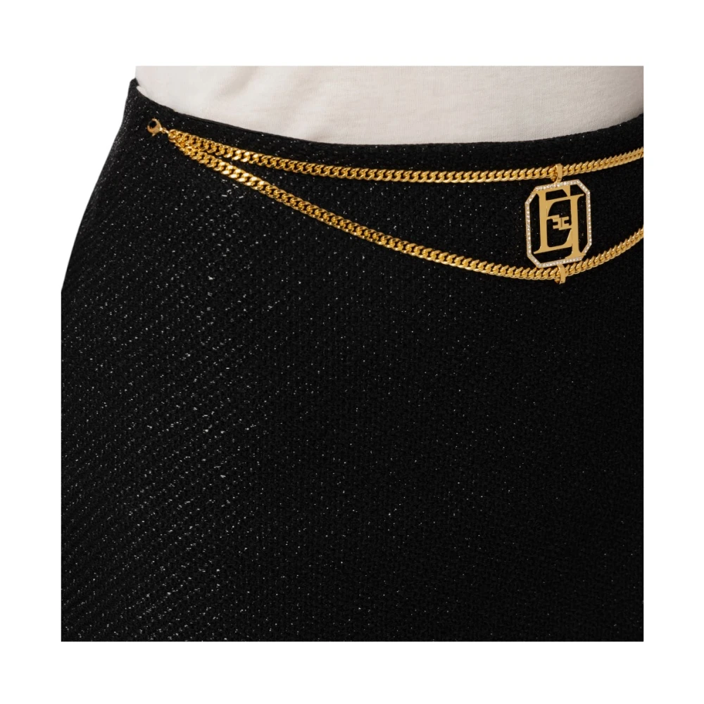 Elisabetta Franchi Stijlvolle Rok voor Vrouwen Black Dames