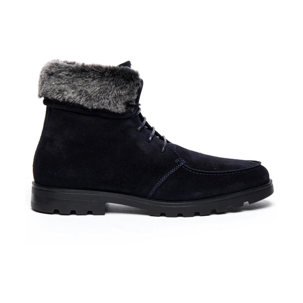 Santoni Men's Blue Neo Ankle Boots - Winter Boots - 5 Uk - Shoes