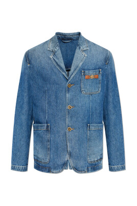 blazer-en-denim-avec-application-de-logo