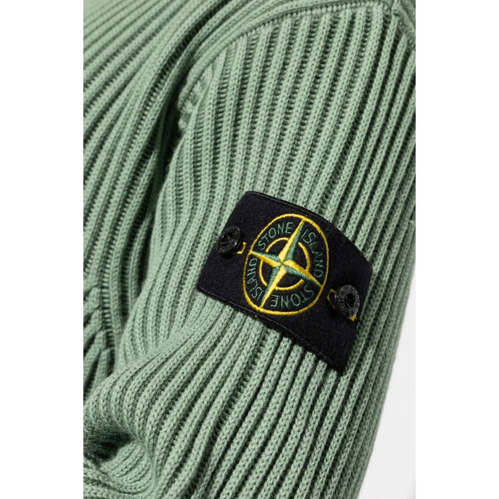 Stone Island Geribbelde trui Green Heren