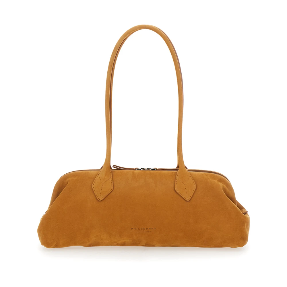 Philosophy di Lorenzo Serafini Bruine Suède Schoudertas met Lange Handvatten Brown Dames