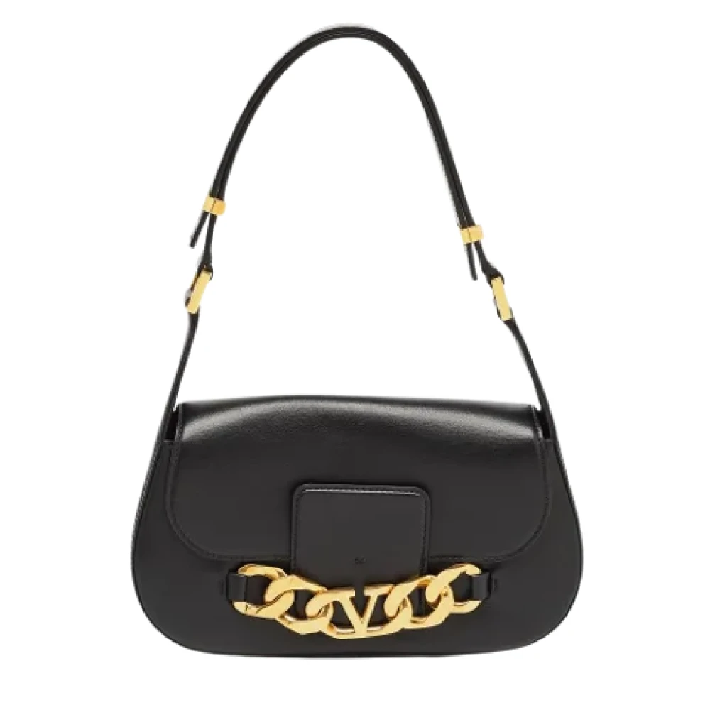 Valentino Vintage Pre-owned Leather shoulder-bags Black Dames