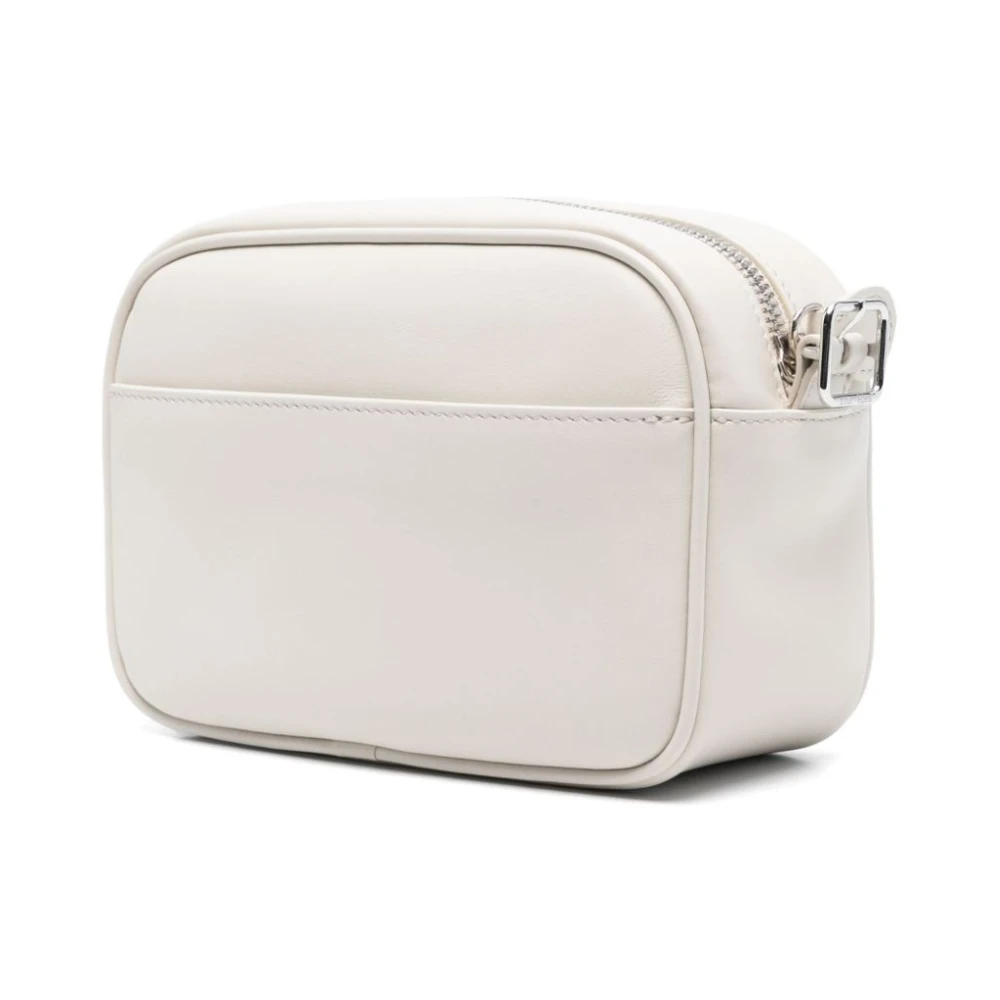 Courrèges Grijze leren schoudertas Gray Dames