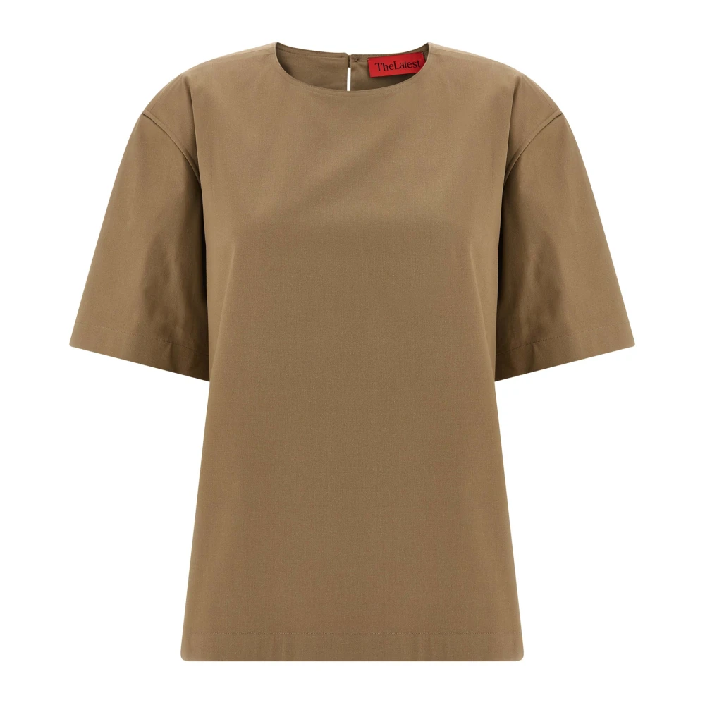 Thelatest Brown Dean T-Shirt - Female - Blouses - S - Blouses & Shirts