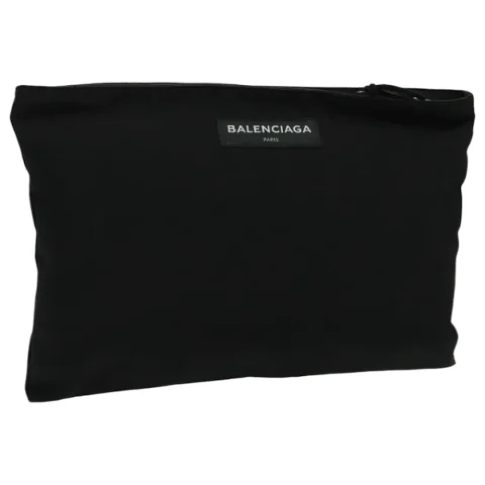 Balenciaga Vintage Pre-owned Canvas clutches Black Dames