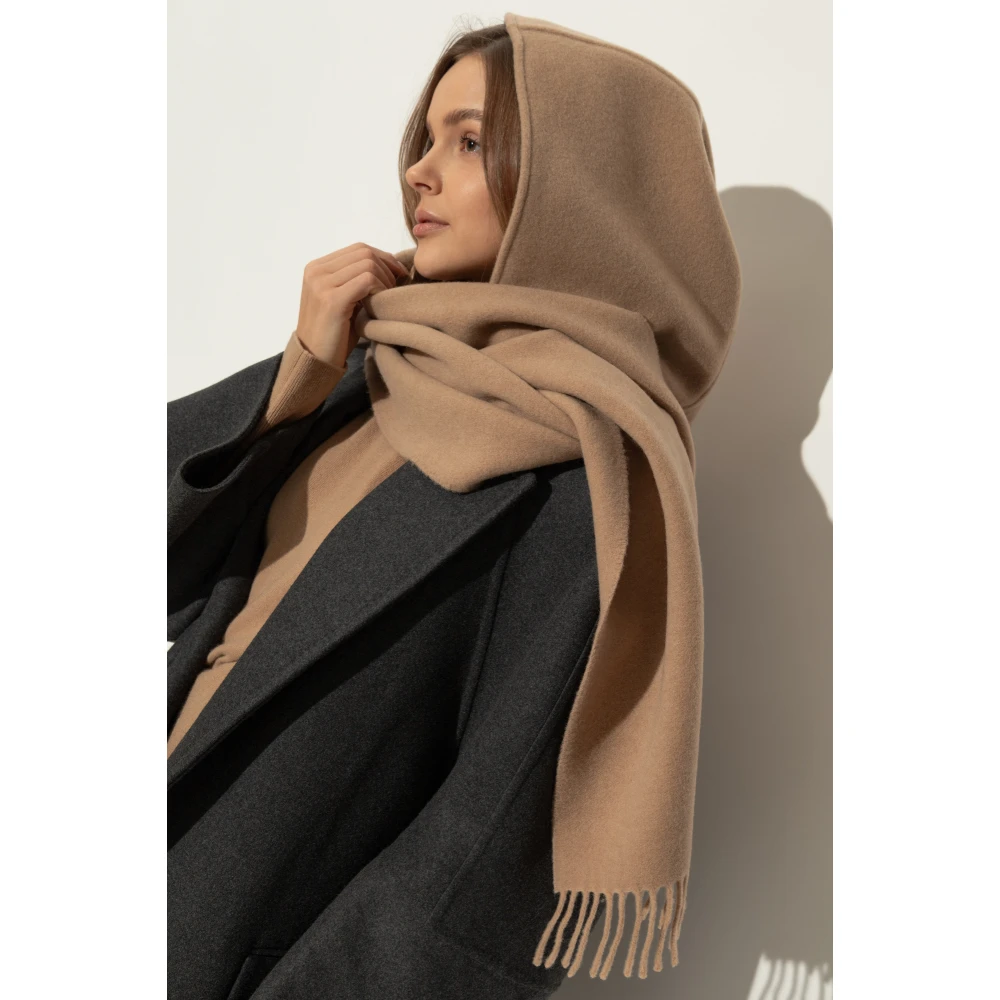 Max Mara Sjaal Zena met capuchon Beige Dames