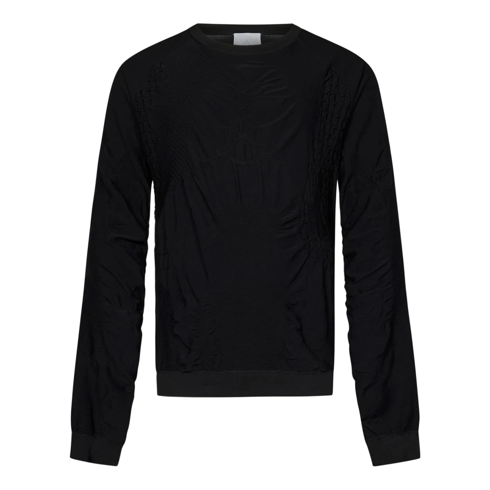 ROA Zwarte Jacquard Sweatshirt Aw24 Black Heren
