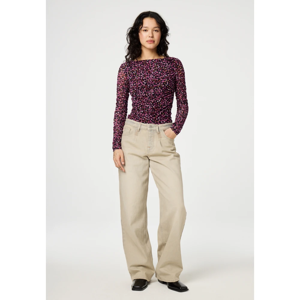 Fabienne Chapot Bloemenprint lange mouw top Pink Dames