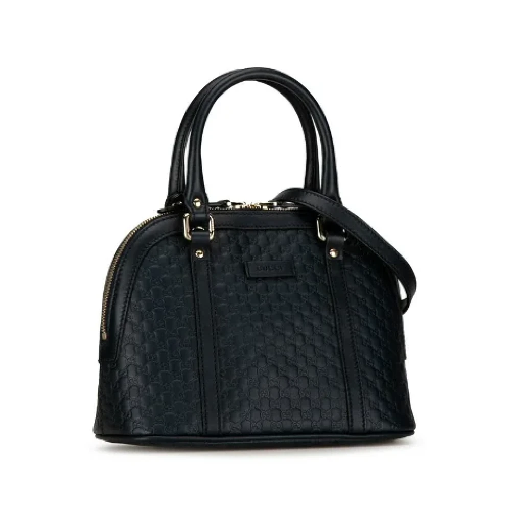 Gucci Vintage Pre-owned Leather gucci-bags Blue Dames