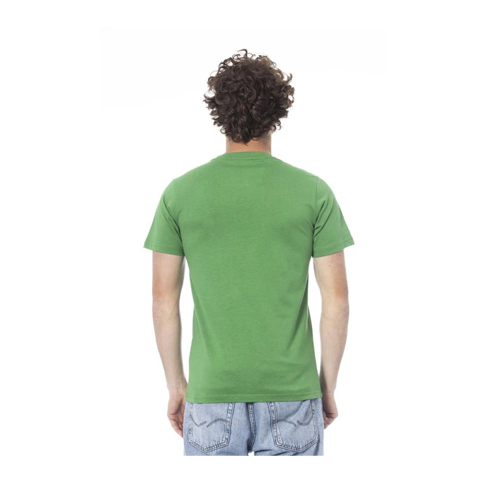 Cavalli Class Groene Logo Print Katoenen T-shirt Green Heren