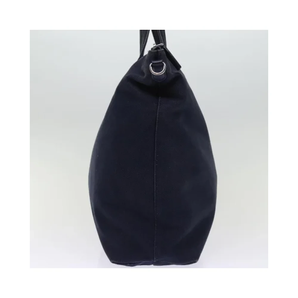 Prada Vintage Pre-owned Cotton handbags Blue Dames