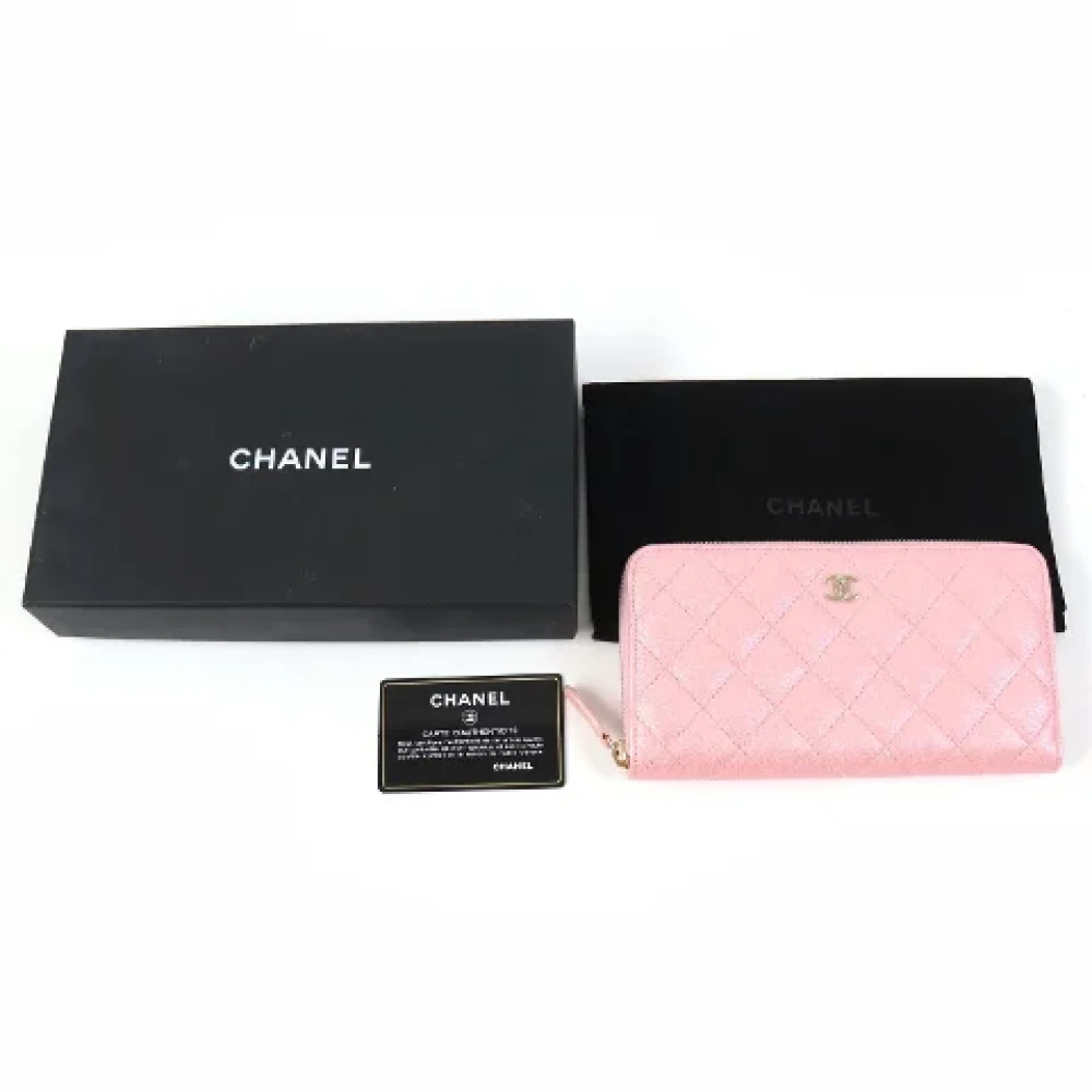 Chanel Vintage Pre-owned Leather wallets Pink Dames