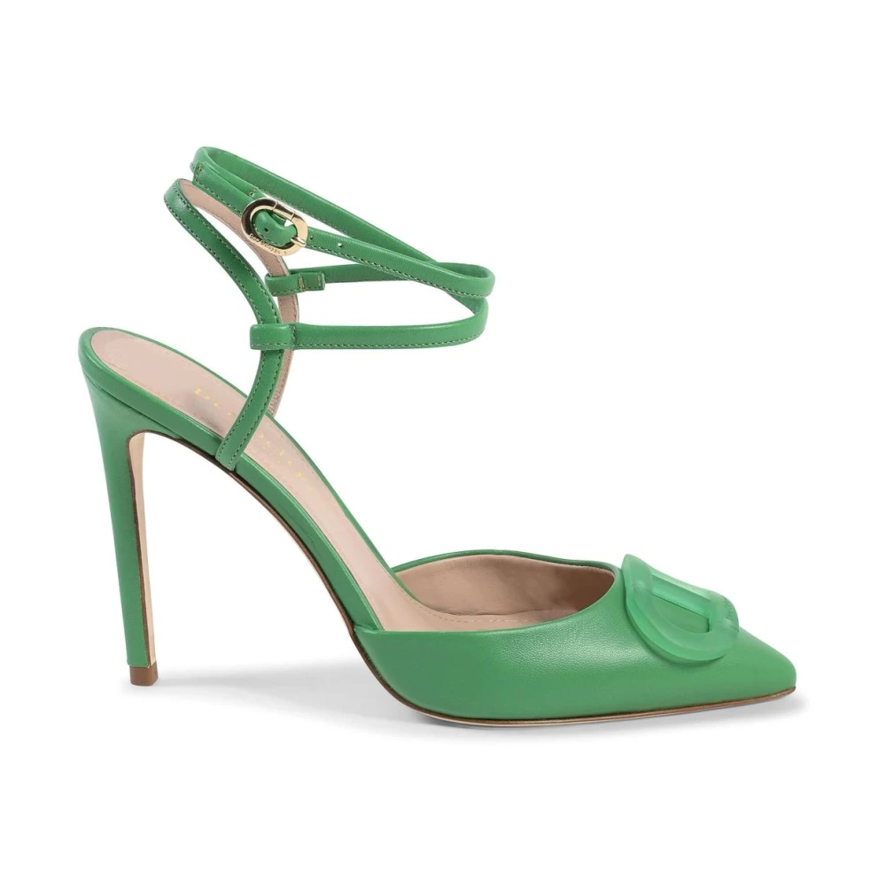 Dee Ocleppo Green Pumps, Female, 6 Uk, D'orsay Ankle Strap Pumps