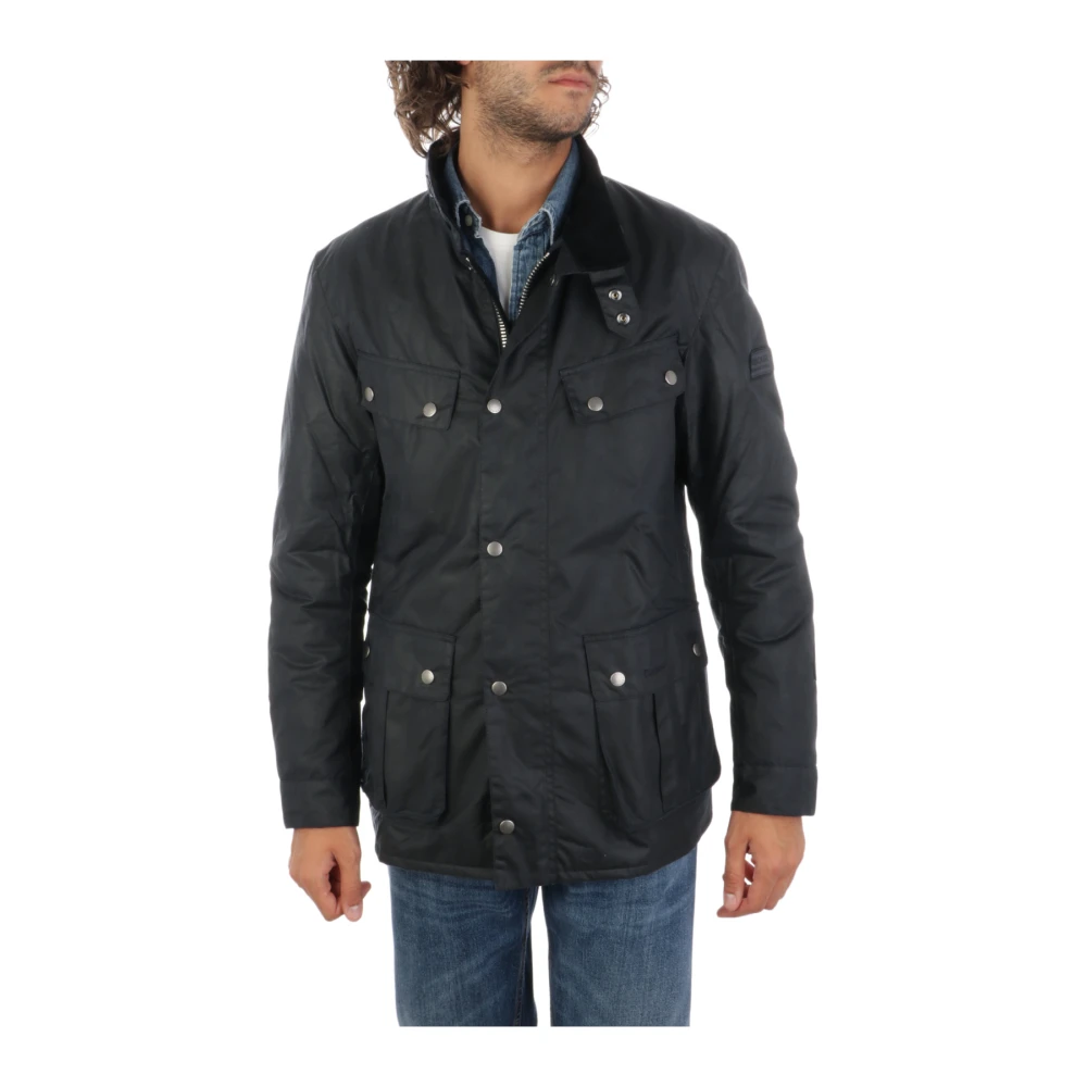 Barbour Duke Waxjas Klassieke Stijl Black Heren