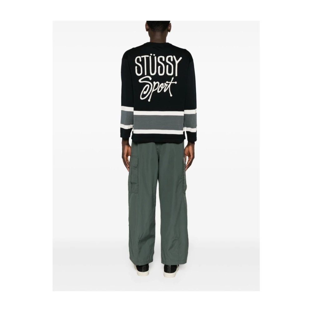 Stüssy Logo Katoenen Hoodie Black Heren