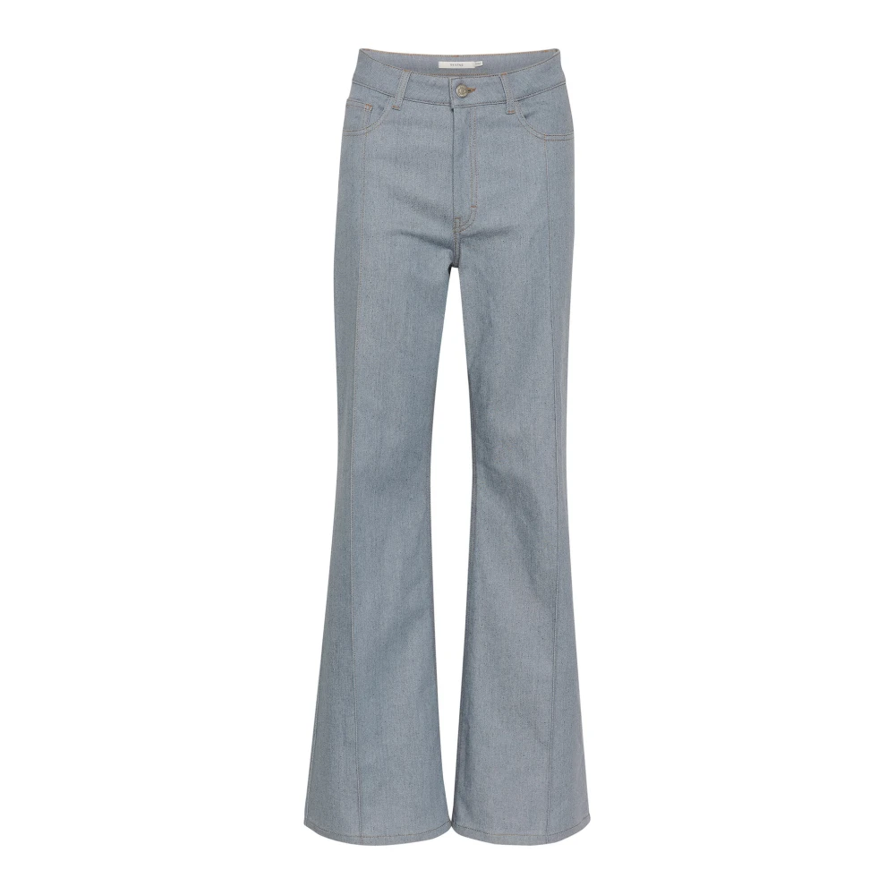 Gestuz Rechte Jeans Lichtblauw Ongewassen Blue Dames