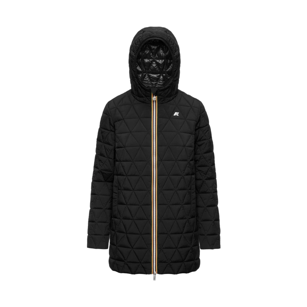 K-Way Donna Nero Giacche, L, New,
