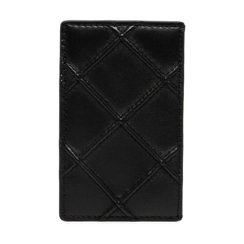 TORY BURCH Elegante Zwarte Schapenleren Portemonnee Black Dames