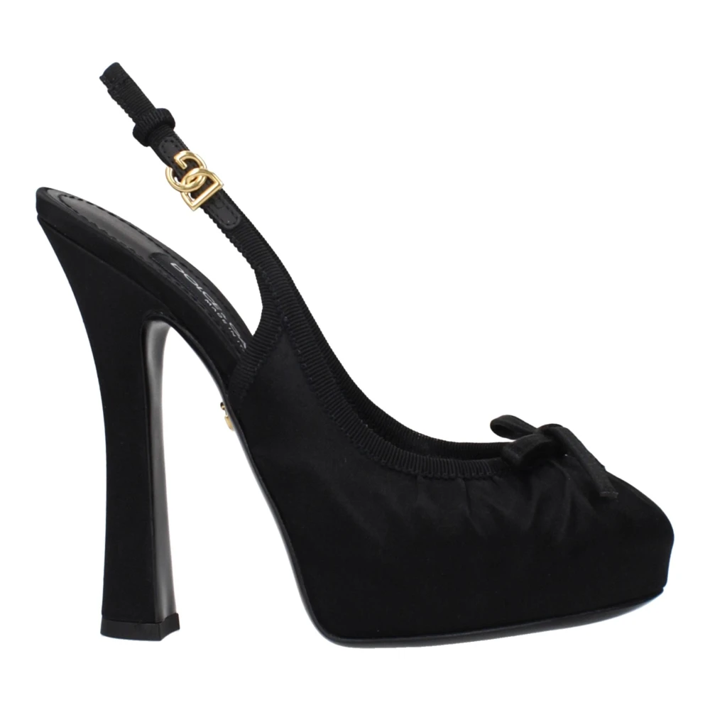 Dolce & Gabbana Donna Nero Vally Slingbacks