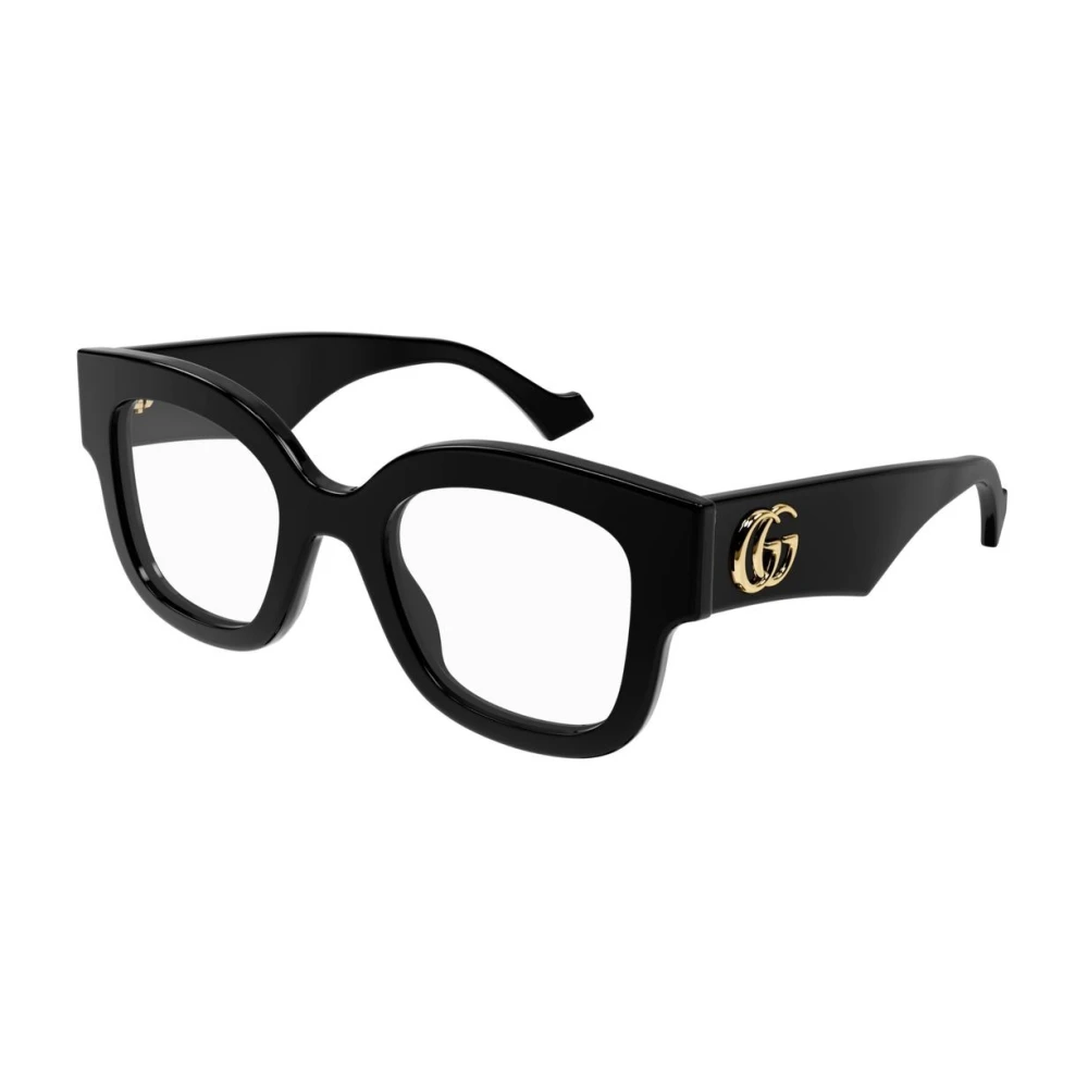 Gucci Minimalistische Oversized Cat-Eye Zonnebril Black Unisex