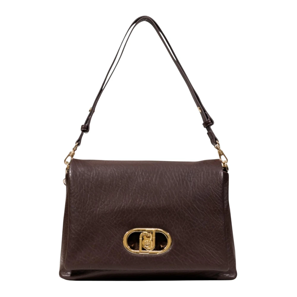 Liu Jo Donna Marrone - Elegante Borsa A Tracolla Con Chiusura In Oro - Bags - One Size