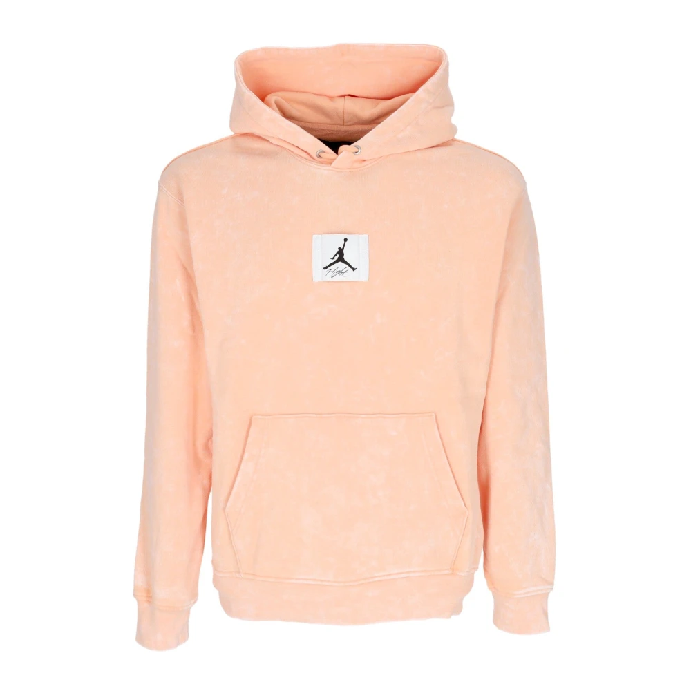 Jordan Men's Pink Sunset Haze Fleece Hoodie Long Sleeve - Long Sleeve Training Tops - L - Sport