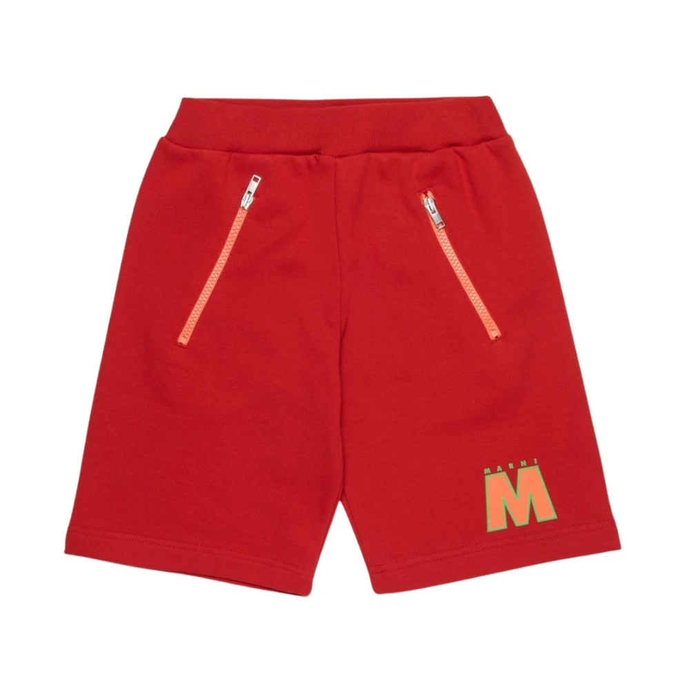 Marni Unisex Kids Red Shorts - Shorts - 14 Y - Kids