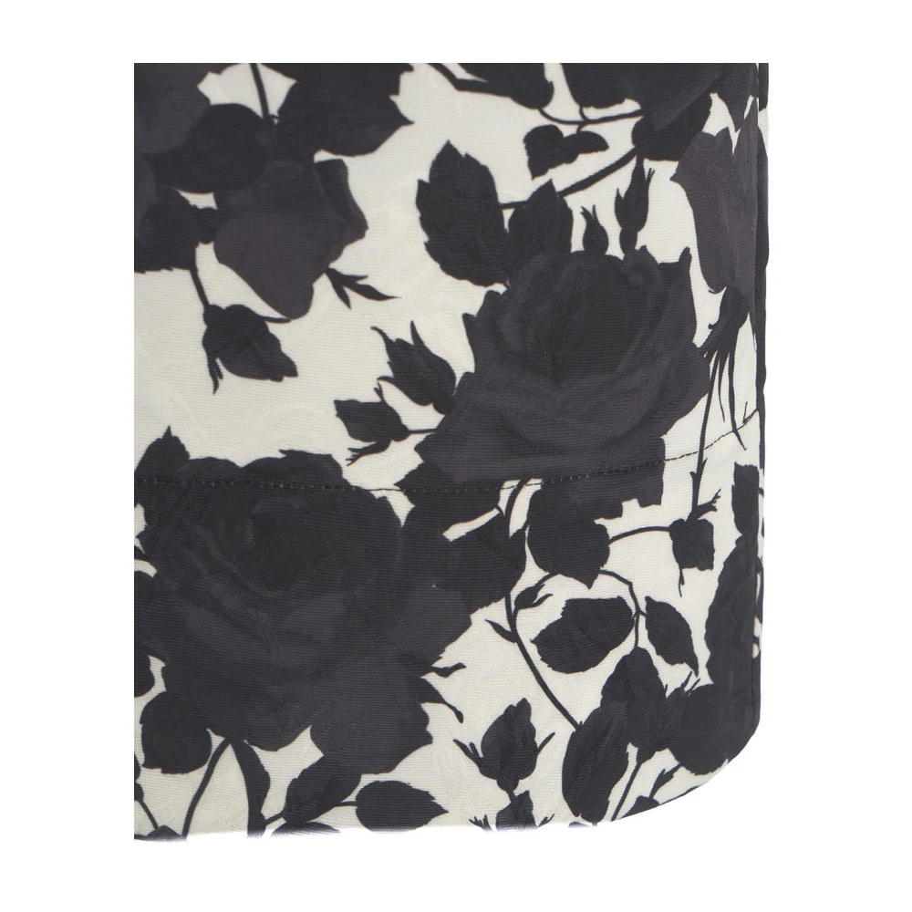 Blugirl Bloemen Jacquard Midi Rok met Strass Black Dames