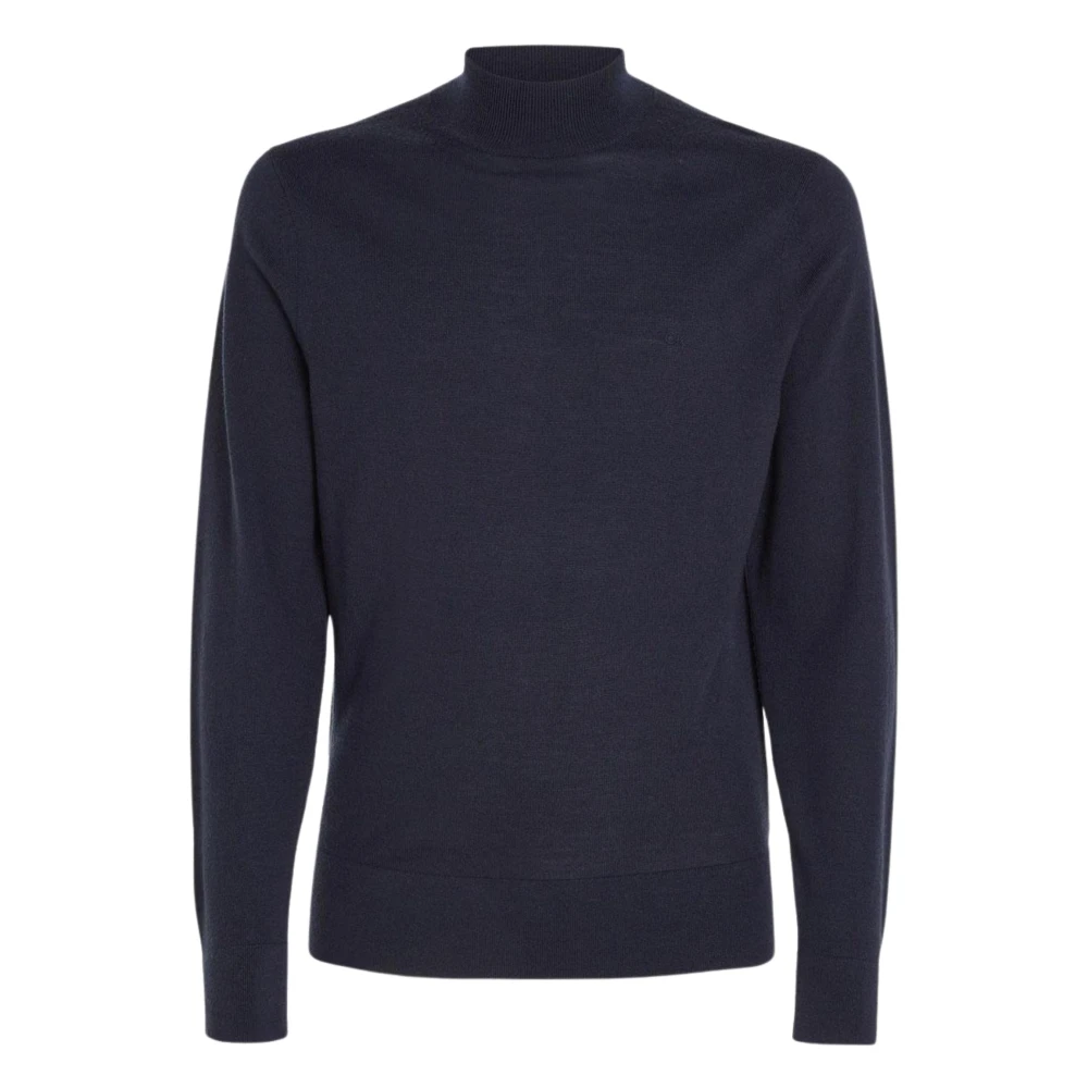 Calvin Klein Blauwe Merinowollen Coltrui Blue Heren