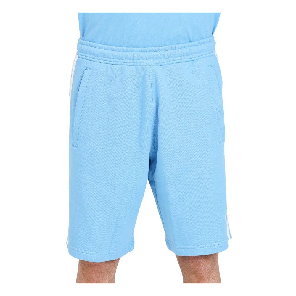 adidas Originals Hemelsblauw Witte 3 Strepen Shorts Blue Heren