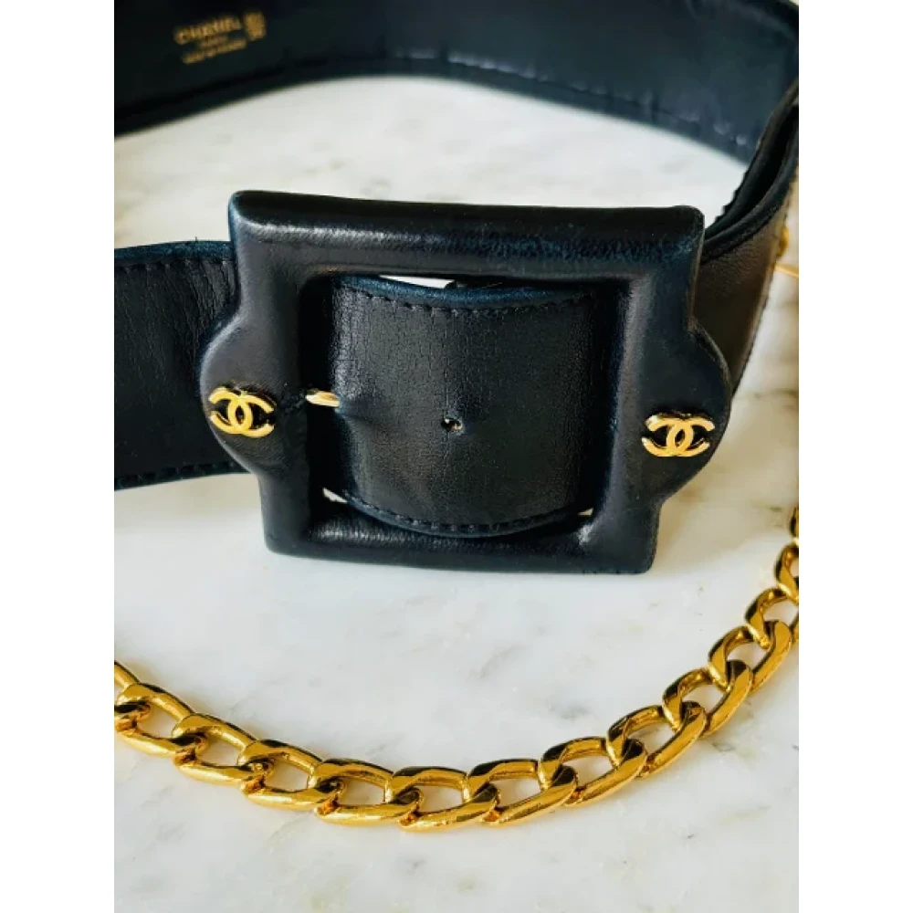 Chanel Vintage Pre-owned Fabric belts Black Dames