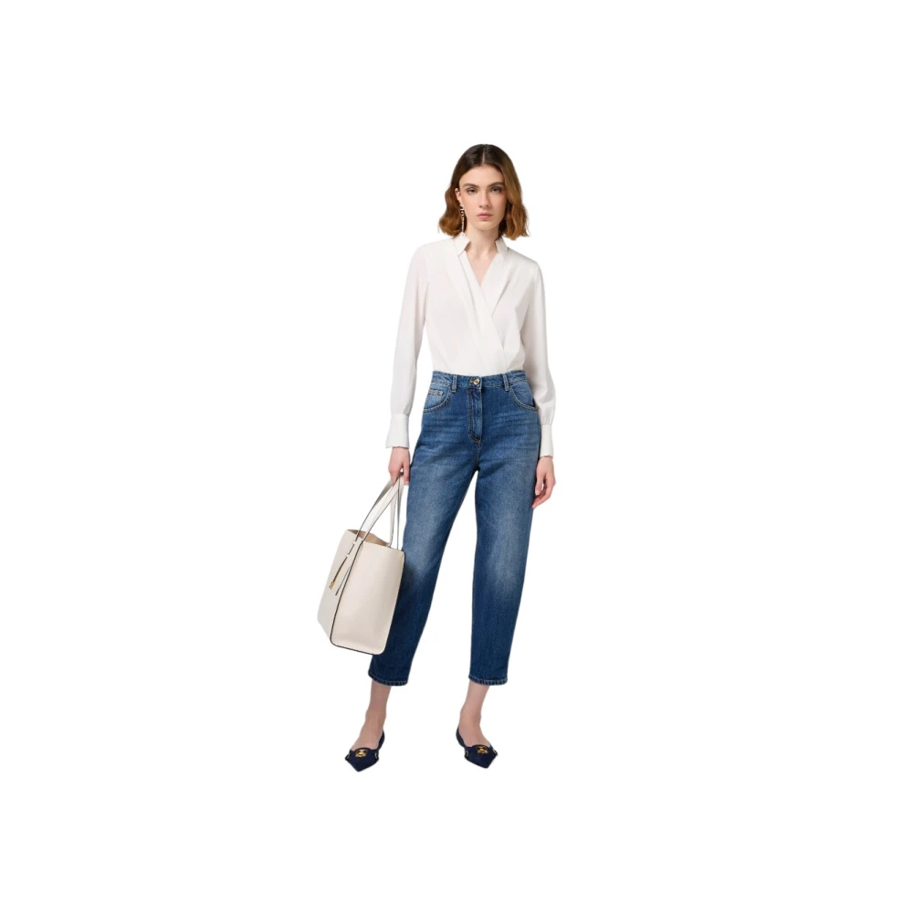 Elisabetta Franchi Elegante Witte Blouse White Dames