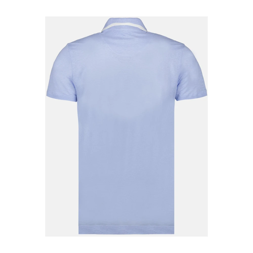 Orlebar Brown Linnen Polo Shirt met Klassieke Kraag Blue Heren