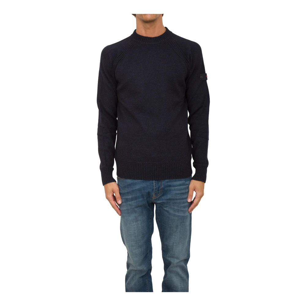 Peuterey Blauwe Gebreide Trui Blue Heren