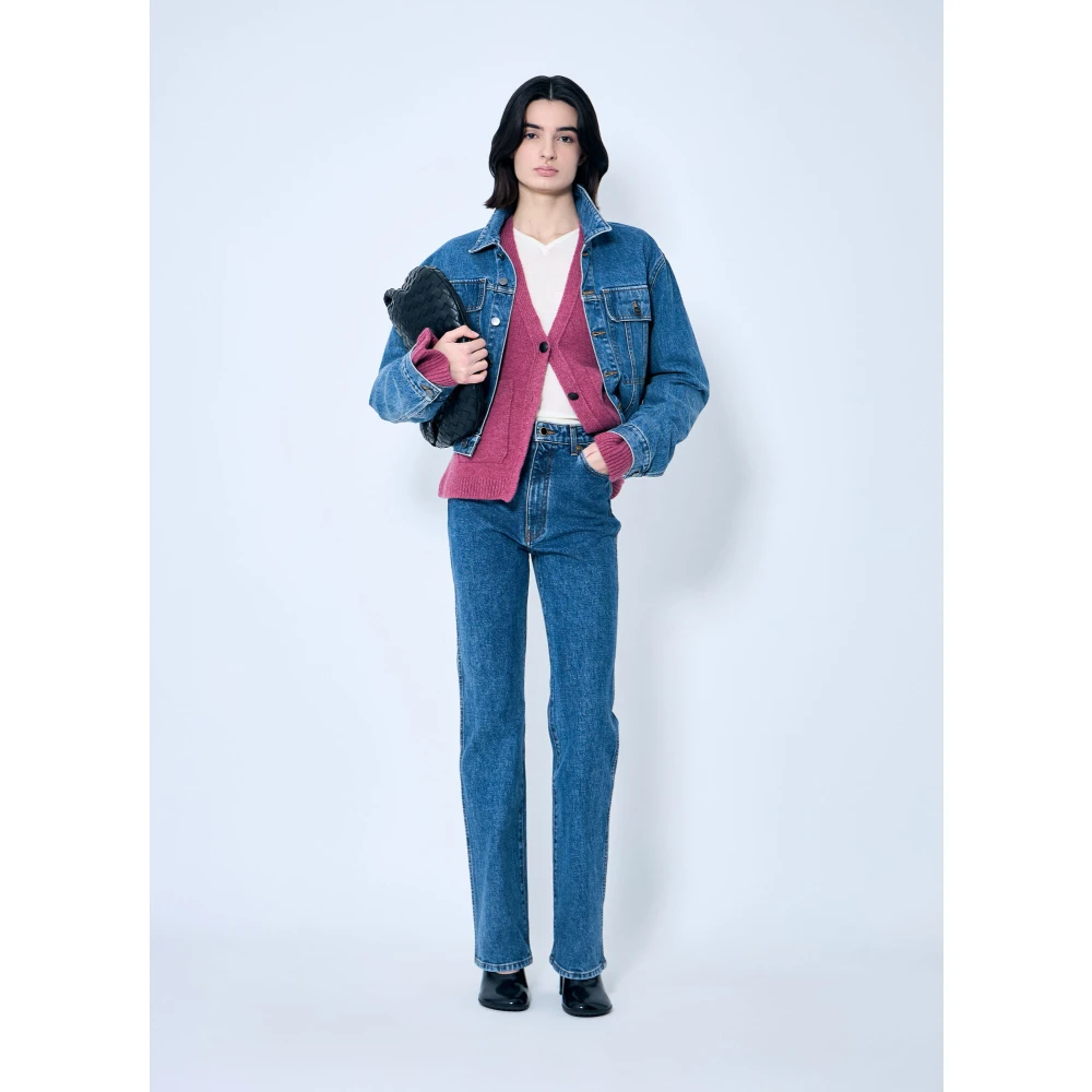Khaite Kasjmier Gebreide V-Hals Vest Pink Dames
