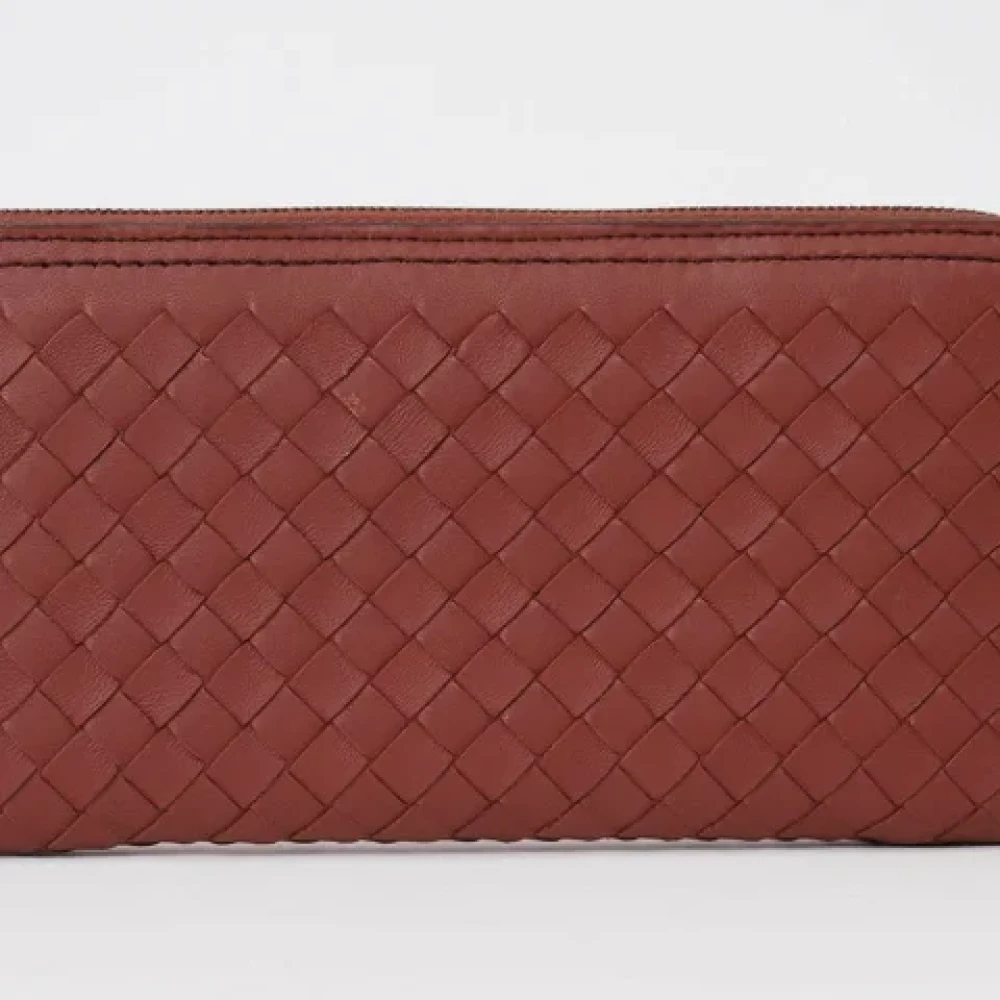 Bottega Veneta Vintage Pre-owned Fabric wallets Red Dames