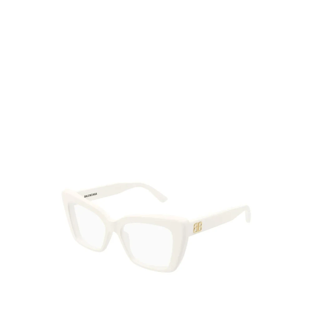 Balenciaga Women's White Glasses, 52 Mm, Butterfly Eyeglasses