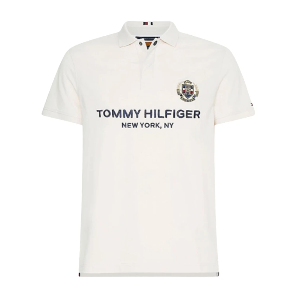 Tommy Hilfiger Icon Crest Borst Logo Slim Polo Beige Heren